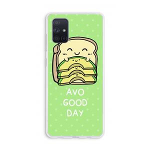 CaseCompany Avo Good Day: Galaxy A71 Transparant Hoesje