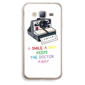 CaseCompany Smile: Samsung Galaxy J3 (2016) Transparant Hoesje