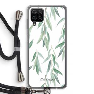 CaseCompany Branch up your life: Samsung Galaxy A12 Transparant Hoesje met koord
