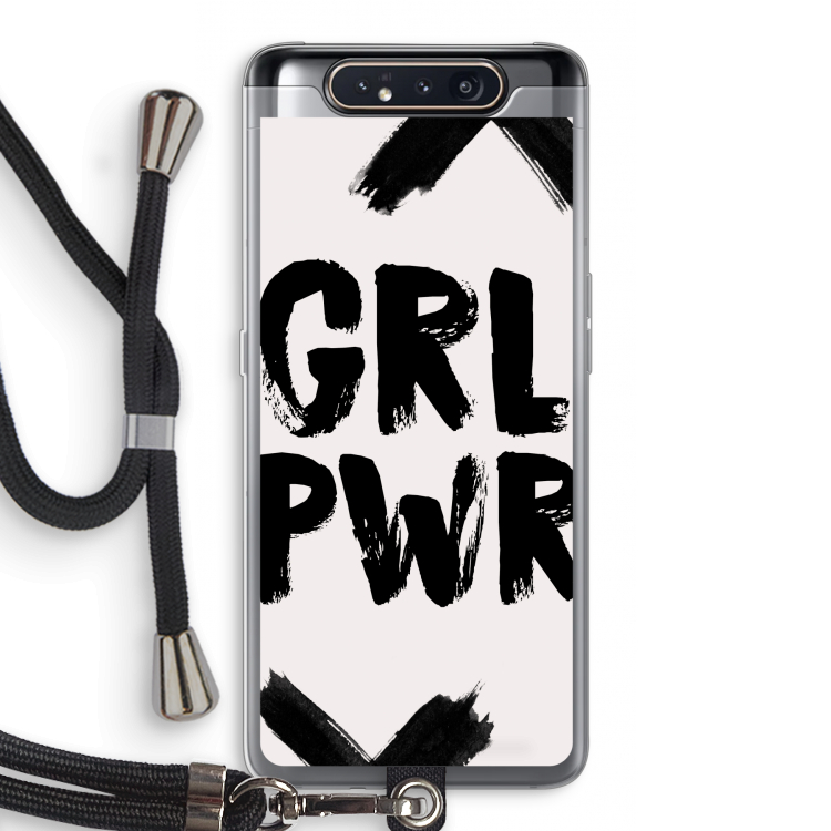 CaseCompany Girl Power #2: Samsung Galaxy A80 Transparant Hoesje met koord