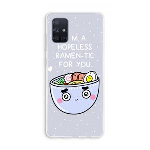 CaseCompany I'm A Hopeless Ramen-Tic For You: Galaxy A71 Transparant Hoesje