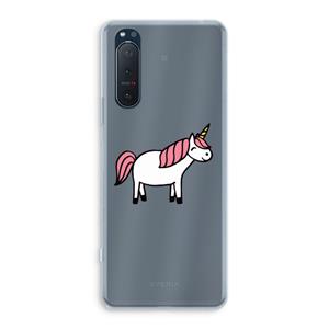 CaseCompany Eenhoorn: Sony Xperia 5 II Transparant Hoesje