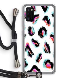 CaseCompany Cheetah color: Samsung Galaxy A41 Transparant Hoesje met koord