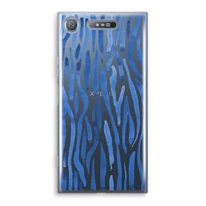 CaseCompany Blauwe nerven: Sony Xperia XZ1 Transparant Hoesje