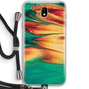 CaseCompany Green Inferno: Samsung Galaxy J7 (2017) Transparant Hoesje met koord