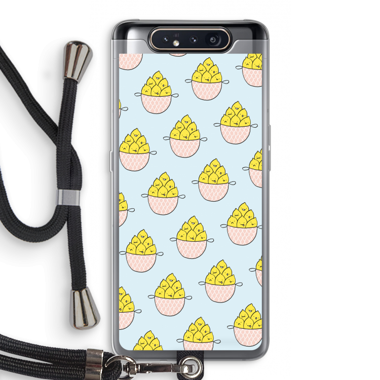 CaseCompany Citroenen: Samsung Galaxy A80 Transparant Hoesje met koord
