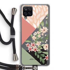 CaseCompany Sweet heaven geometrics: Samsung Galaxy A12 Transparant Hoesje met koord