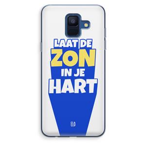 CaseCompany Laat de zon in je hart: Samsung Galaxy A6 (2018) Transparant Hoesje