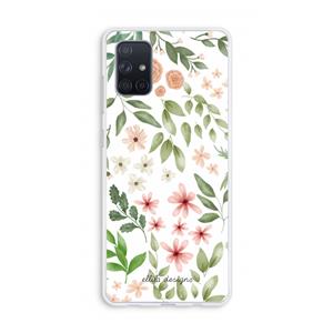 CaseCompany Botanical sweet flower heaven: Galaxy A71 Transparant Hoesje