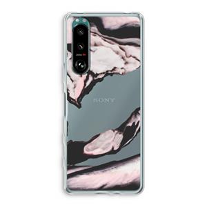 CaseCompany Roze stroom: Sony Xperia 5 III Transparant Hoesje