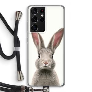 CaseCompany Daisy: Samsung Galaxy S21 Ultra Transparant Hoesje met koord