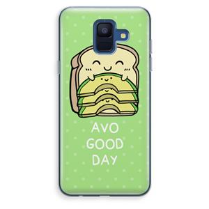 CaseCompany Avo Good Day: Samsung Galaxy A6 (2018) Transparant Hoesje