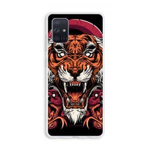 CaseCompany Tiger and Rattlesnakes: Galaxy A71 Transparant Hoesje