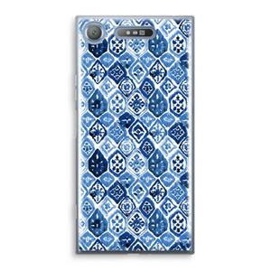 CaseCompany Blauw motief: Sony Xperia XZ1 Transparant Hoesje