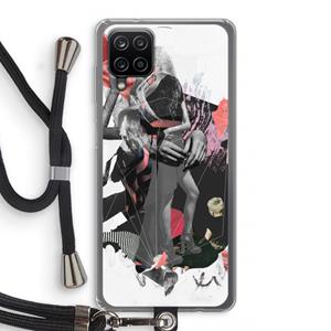 CaseCompany Dissimulation du réel: Samsung Galaxy A12 Transparant Hoesje met koord