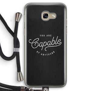 CaseCompany Capable: Samsung Galaxy A5 (2017) Transparant Hoesje met koord