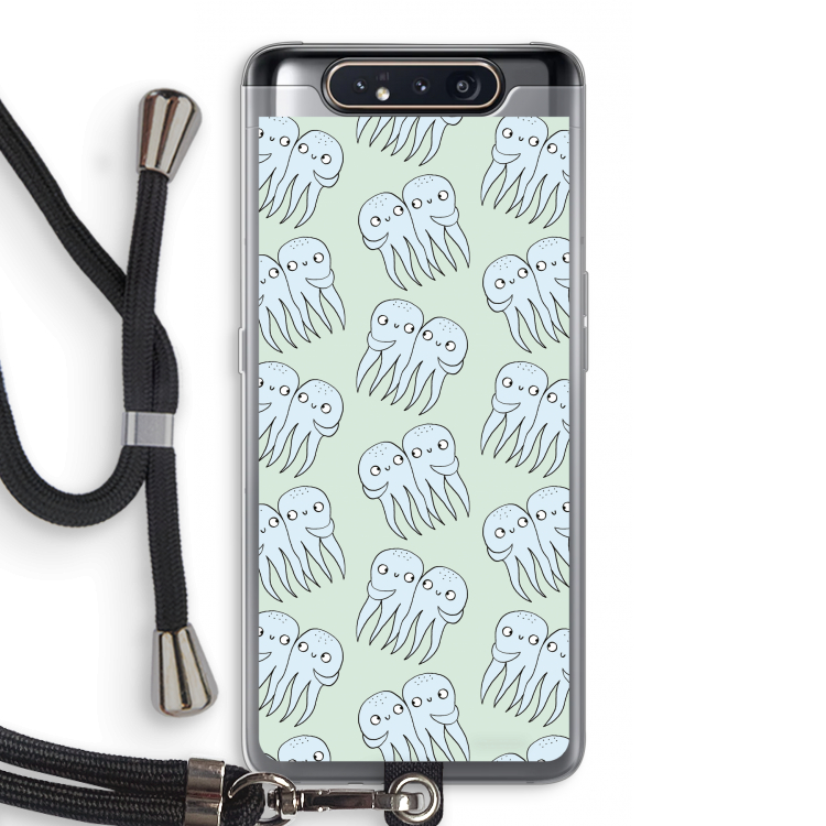 CaseCompany Octopussen: Samsung Galaxy A80 Transparant Hoesje met koord