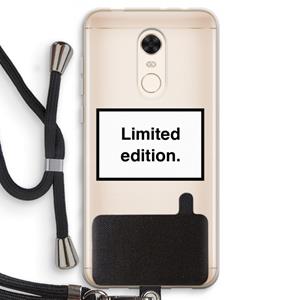 CaseCompany Limited edition: Xiaomi Redmi 5 Transparant Hoesje met koord