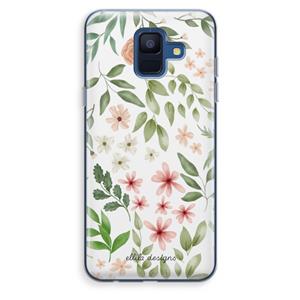 CaseCompany Botanical sweet flower heaven: Samsung Galaxy A6 (2018) Transparant Hoesje