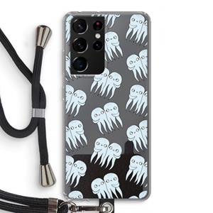 CaseCompany Octopussen: Samsung Galaxy S21 Ultra Transparant Hoesje met koord
