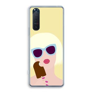 CaseCompany Ice cream: Sony Xperia 5 II Transparant Hoesje