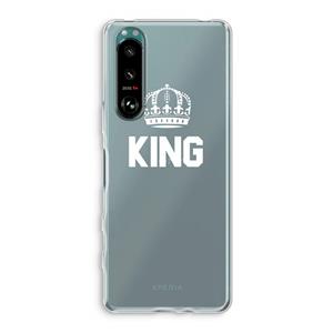 CaseCompany King zwart: Sony Xperia 5 III Transparant Hoesje