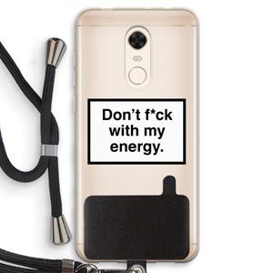 CaseCompany My energy: Xiaomi Redmi 5 Transparant Hoesje met koord