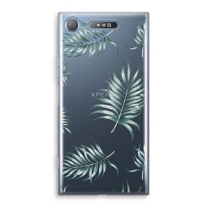 CaseCompany Simple leaves: Sony Xperia XZ1 Transparant Hoesje