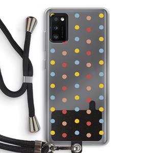 CaseCompany Bollen: Samsung Galaxy A41 Transparant Hoesje met koord