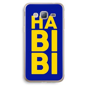 CaseCompany Habibi Blue: Samsung Galaxy J3 (2016) Transparant Hoesje