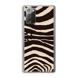 CaseCompany Arizona Zebra: Samsung Galaxy Note 20 / Note 20 5G Transparant Hoesje