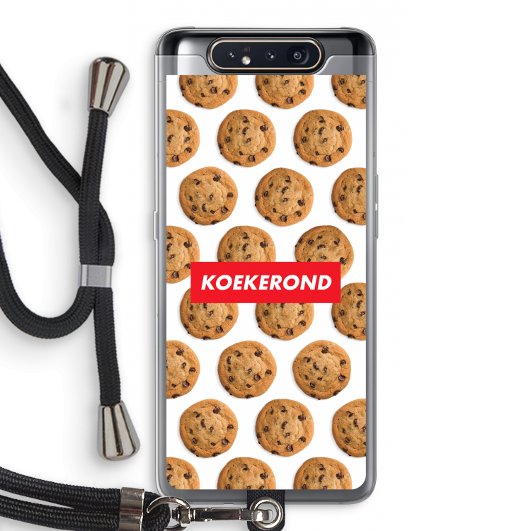 CaseCompany Koekerond: Samsung Galaxy A80 Transparant Hoesje met koord