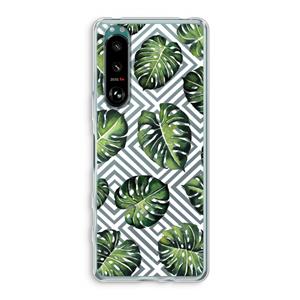 CaseCompany Geometrische jungle: Sony Xperia 5 III Transparant Hoesje