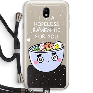 CaseCompany I'm A Hopeless Ramen-Tic For You: Samsung Galaxy J7 (2017) Transparant Hoesje met koord