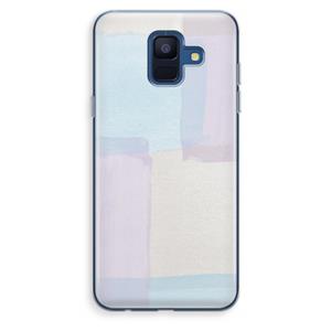 CaseCompany Square pastel: Samsung Galaxy A6 (2018) Transparant Hoesje