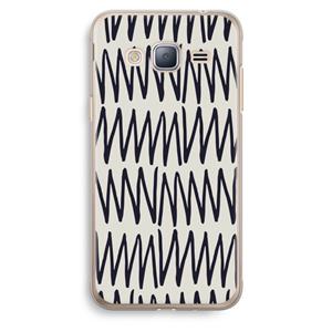 CaseCompany Marrakech Zigzag: Samsung Galaxy J3 (2016) Transparant Hoesje