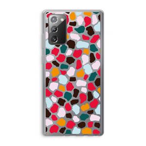 CaseCompany Colored Giraffe: Samsung Galaxy Note 20 / Note 20 5G Transparant Hoesje
