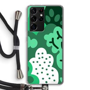 CaseCompany Bushes: Samsung Galaxy S21 Ultra Transparant Hoesje met koord