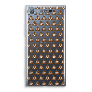 CaseCompany Poop emoji: Sony Xperia XZ1 Transparant Hoesje