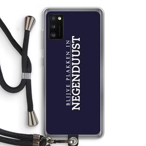 CaseCompany Blijve plakken in Negenduust: Samsung Galaxy A41 Transparant Hoesje met koord