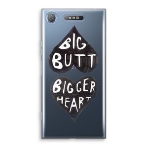 CaseCompany Big butt bigger heart: Sony Xperia XZ1 Transparant Hoesje