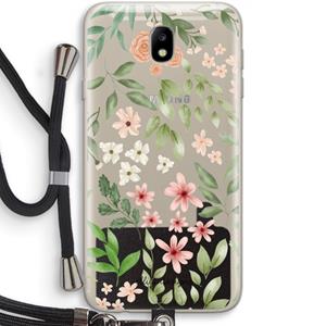 CaseCompany Botanical sweet flower heaven: Samsung Galaxy J7 (2017) Transparant Hoesje met koord