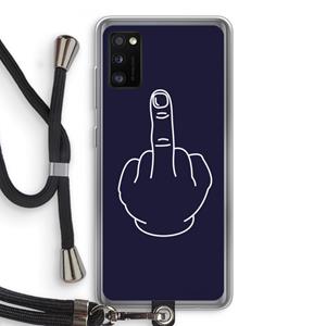 CaseCompany F**k U: Samsung Galaxy A41 Transparant Hoesje met koord