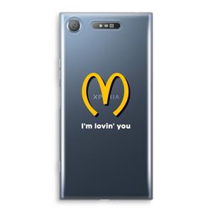 CaseCompany I'm lovin' you: Sony Xperia XZ1 Transparant Hoesje