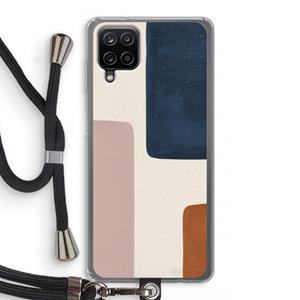 CaseCompany Geo #5: Samsung Galaxy A12 Transparant Hoesje met koord