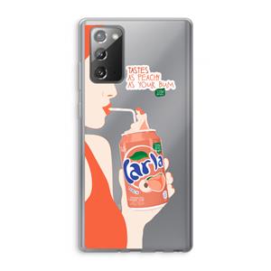 CaseCompany Peach please!: Samsung Galaxy Note 20 / Note 20 5G Transparant Hoesje