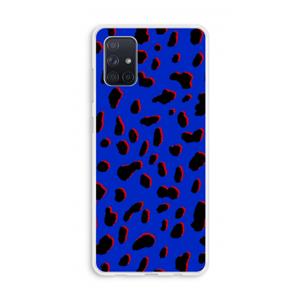 CaseCompany Blue Leopard: Galaxy A71 Transparant Hoesje