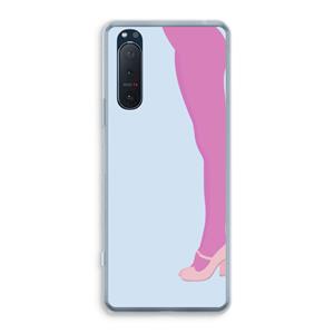CaseCompany Pink panty: Sony Xperia 5 II Transparant Hoesje