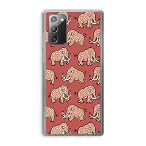 CaseCompany Mammoet: Samsung Galaxy Note 20 / Note 20 5G Transparant Hoesje