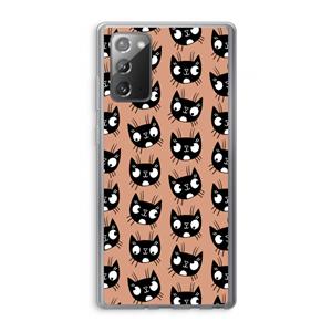 CaseCompany Kat: Samsung Galaxy Note 20 / Note 20 5G Transparant Hoesje